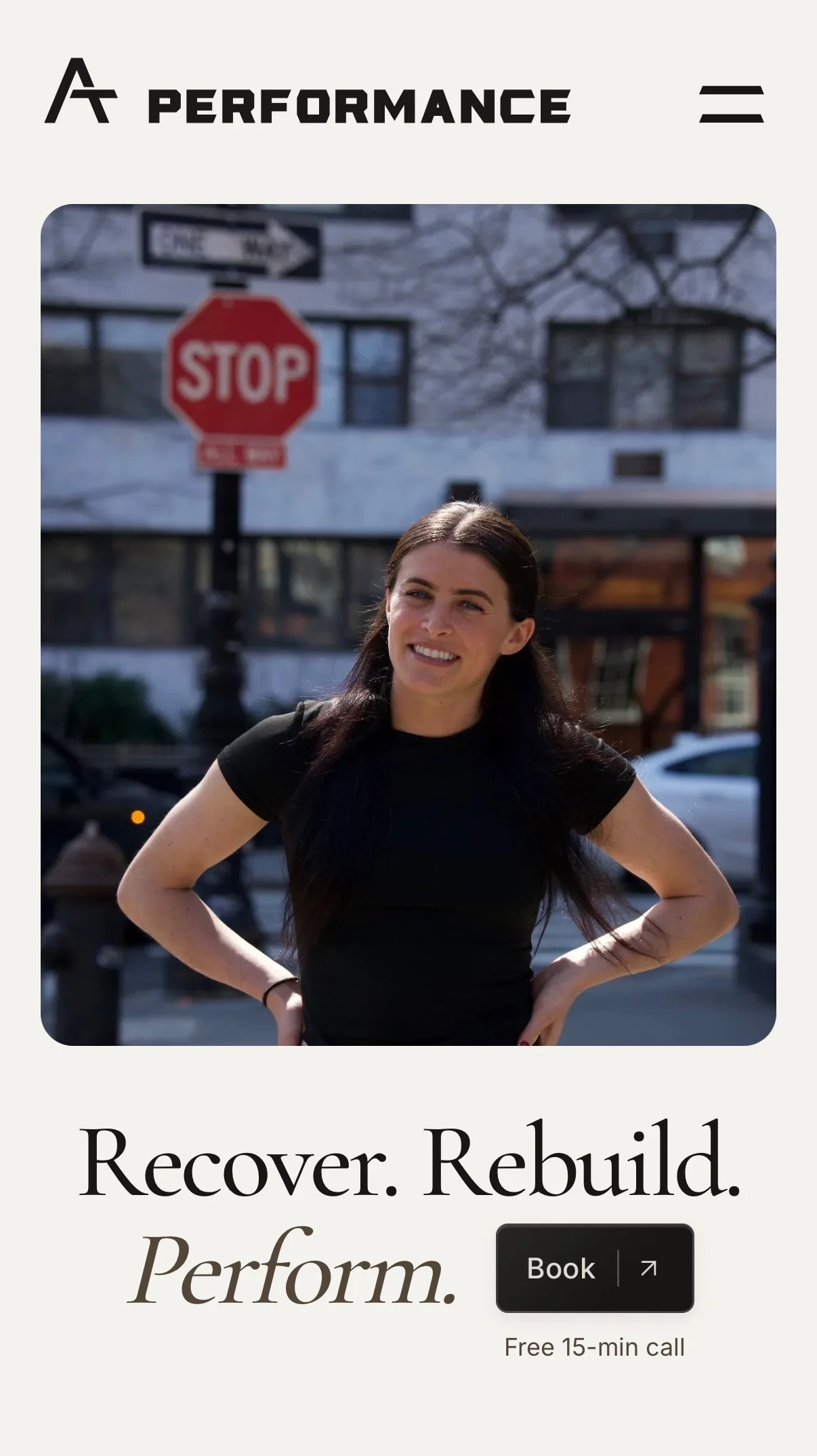 AT Performance website on a phone